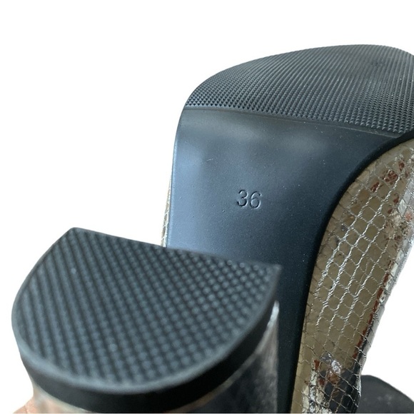 Silver Metallic Crocodile Slouchy Knee High Boot 3.5” Heel Women’…Pointed Toe - Picture 10 of 16